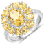 12.24 Carat Genuine Citrine & White Topaz Sterling Silver Jewelry Set