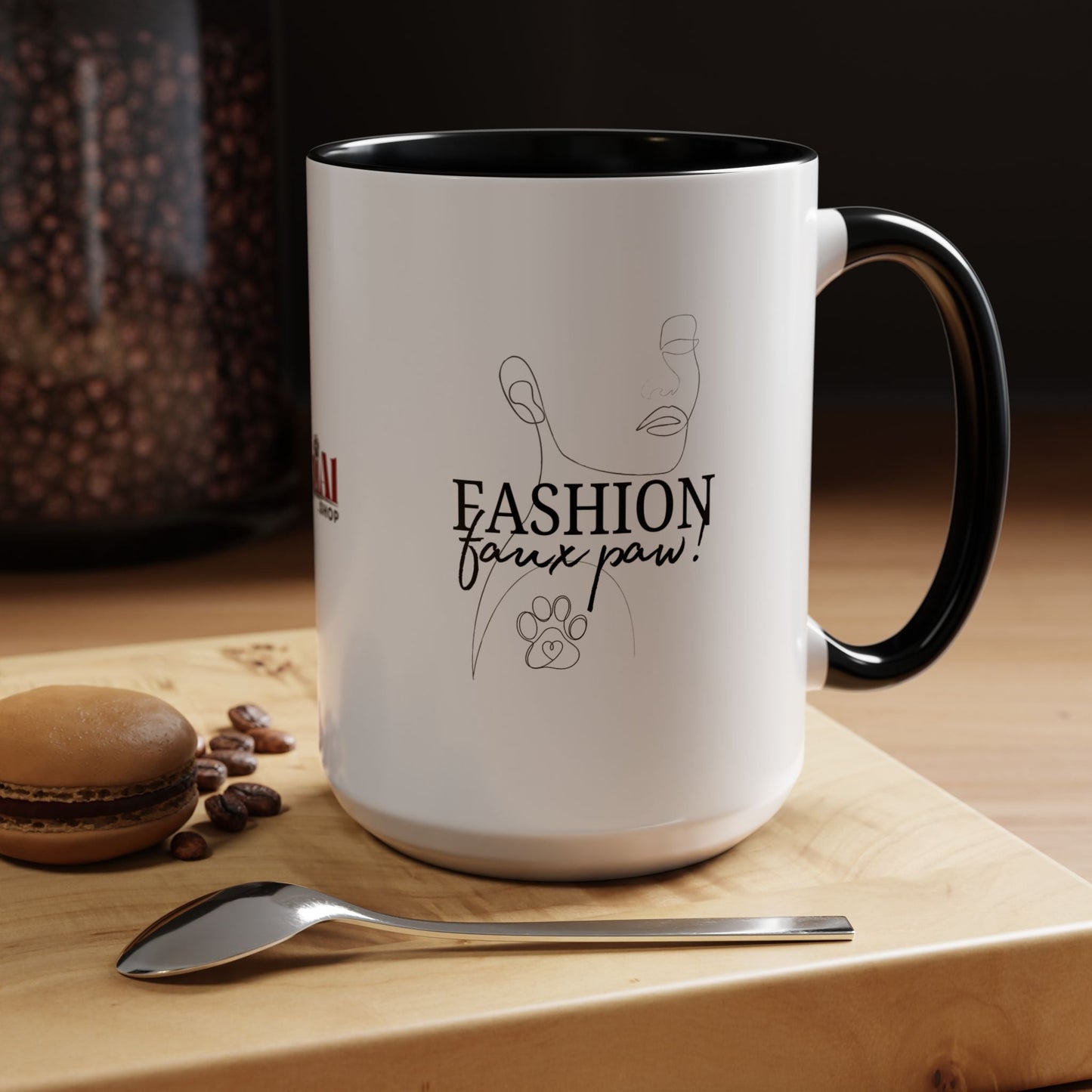 Stylish Faux Paw Accent Coffee Mug - Perfect for Your Brew (11oz & 15oz) - Korvel