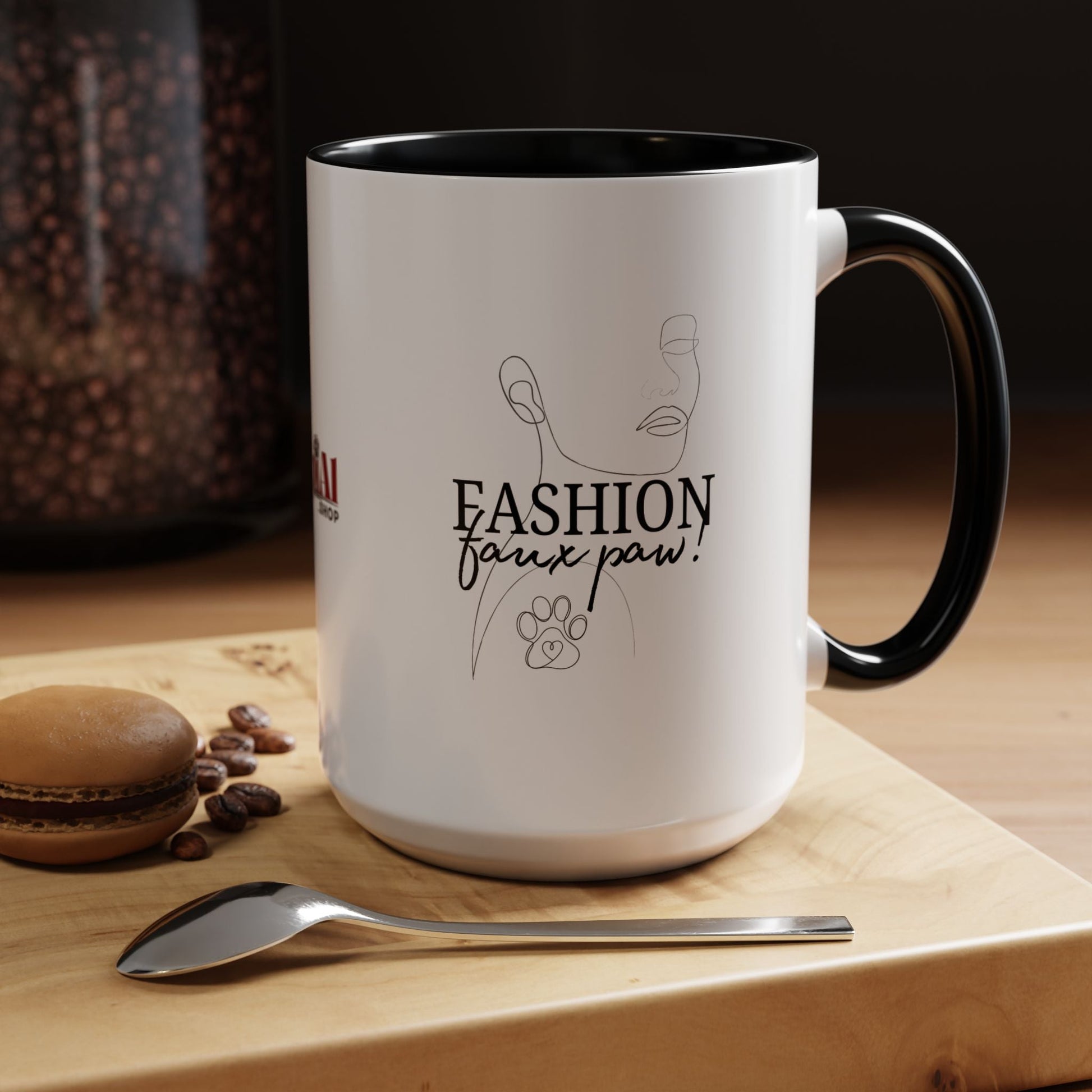 Stylish Faux Paw Accent Coffee Mug - Perfect for Your Brew (11oz & 15oz) - Korvel