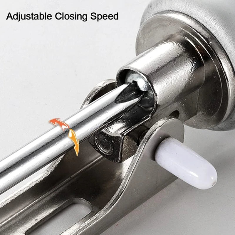 Gas Spring Automatic Door Closer 90 Degrees Within The Positioning Stop Mute Soft Closing Device Adjustable Buffer Force - Korvel