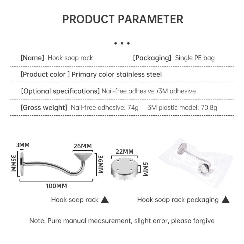 Premium Stainless Steel Magnetic Soap Holder