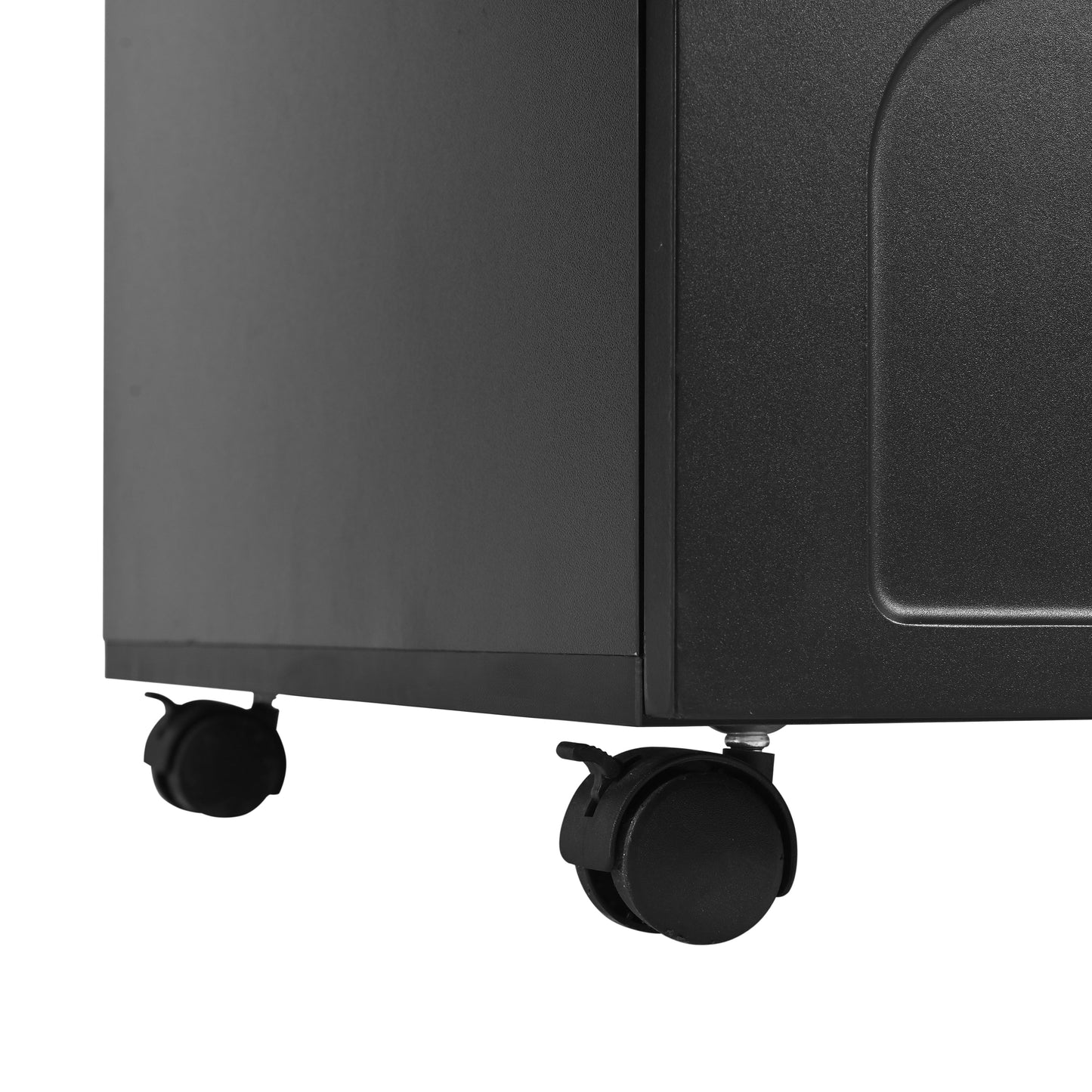 ON-TRANS flexible cream style coffee table with 2 brake wheels, drawers, large storage space,black, 39.37 '' x 23.6 '' - Korvel