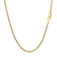 Cadena de Caja Redonda Sólida de Oro Amarillo de 14k - 1.6 mm