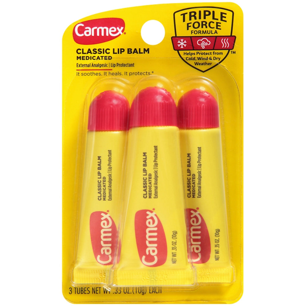 Carmex Classic Baume à Lèvres Médicinal Tube - 3 Compte