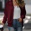Chaqueta blanca con cremallera y cuello para mujer versátil