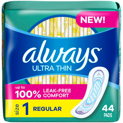 Always Ultra Thin Regular Pads Without Wings, Size 1