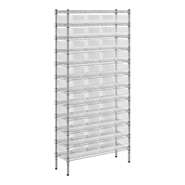 Regency Space Solutions Quantum Storage Shelf Bin - Clear Polypropylene