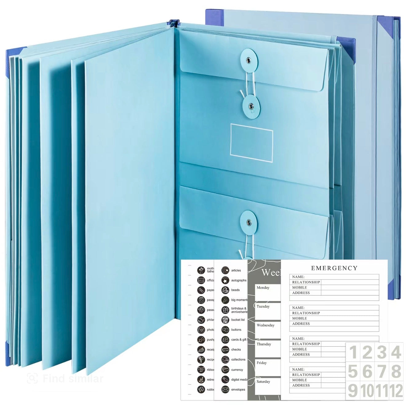 SecureFile Accordion Organizer - Korvel