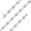 Pulsera de eslabones Love Locks con diamantes de corte rosa en plata de ley