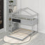 Twin over Full House Bunk Bed with Storage Staircase and Blackboard Gray - Korvel