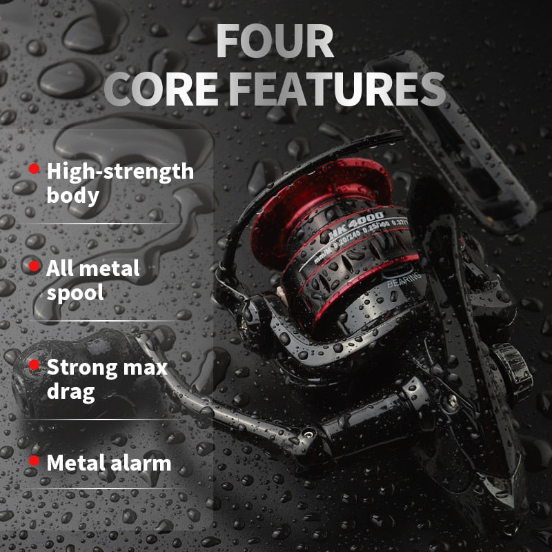 New Fishing Reels 1000-7000 Metal Spool 8kg Drag Power 5.2:1 Gear Ratio Spinning Reel Carp Fishing Reels For Saltwater Sea - Korvel