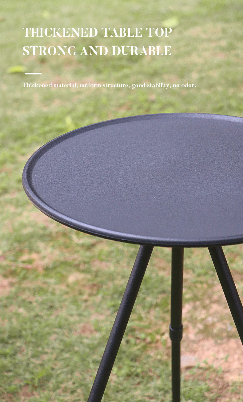 Outdoor Furniture Balcony Lightweight Portable Aluminum Height Adjustable Small Round Outdoor Folding Picnic Camping Table - Korvel