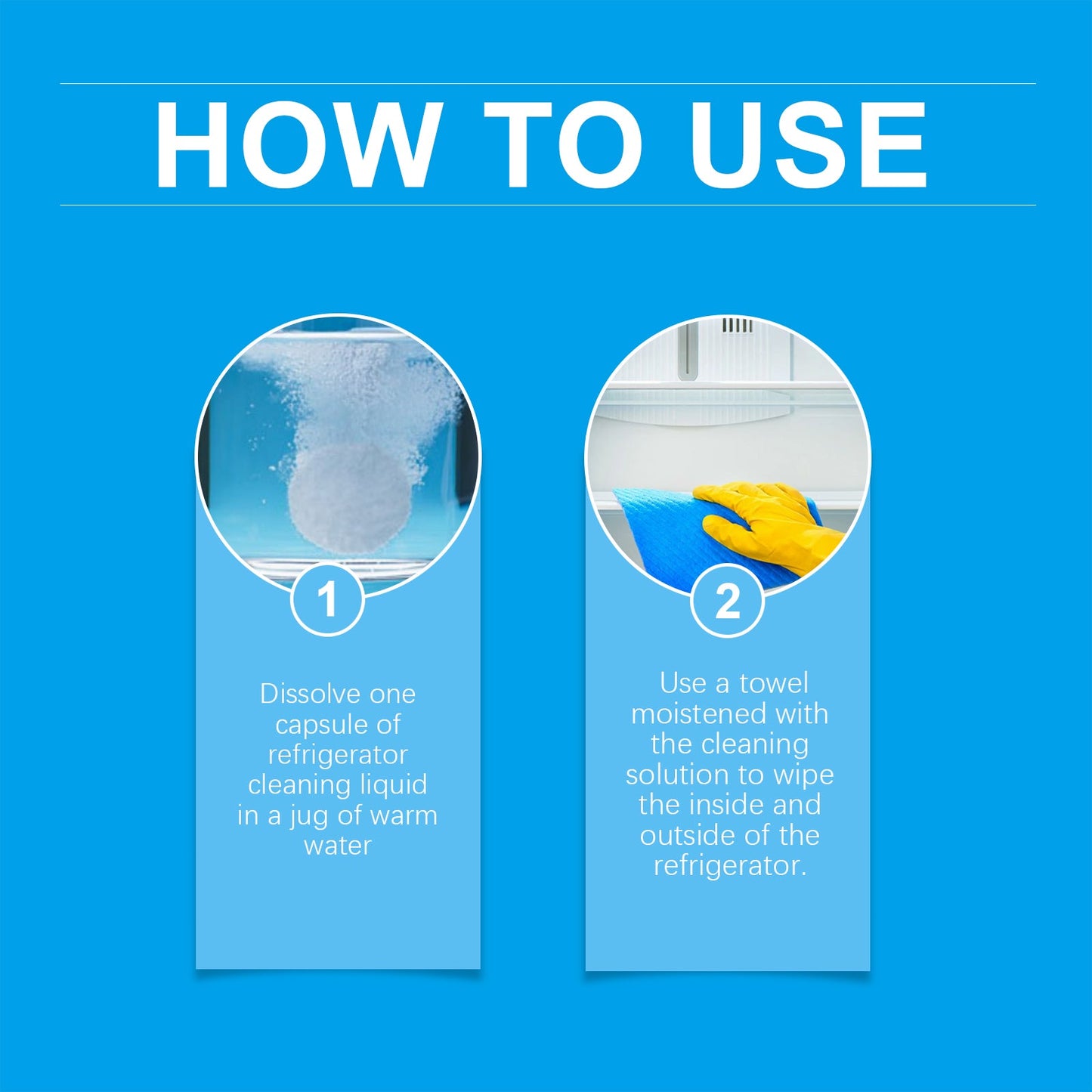 Refrigerator Cleaning Effervescent Tablet Kitchen Refrigerator Cleaning Anti-Oil Anti-Odor Multi-Purpose Cleaning Tablet - Korvel