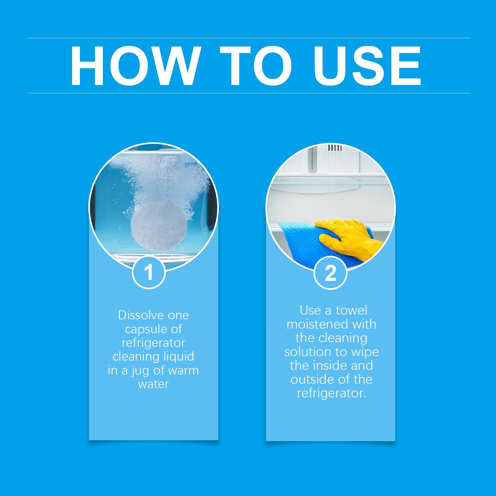 Refrigerator Cleaning Effervescent Tablet Kitchen Refrigerator Cleaning Anti-Oil Anti-Odor Multi-Purpose Cleaning Tablet - Korvel