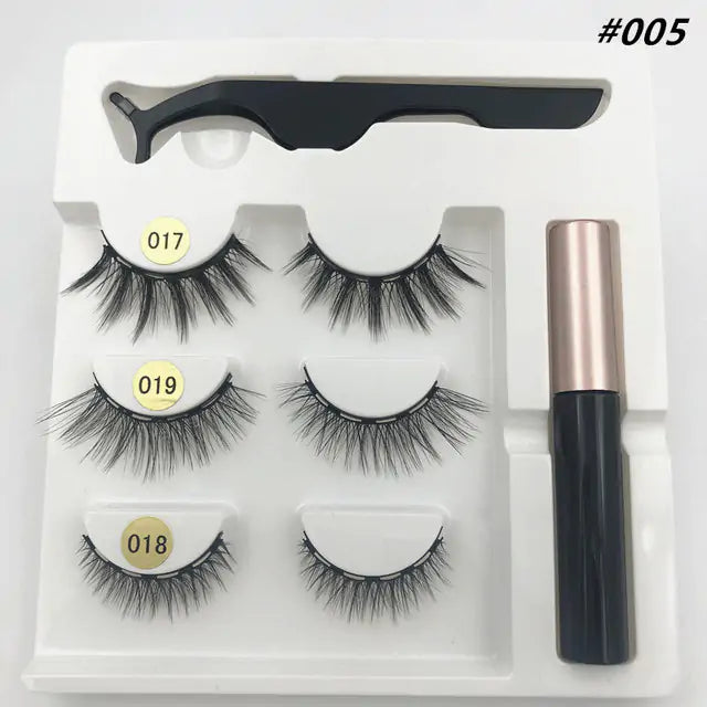 Premium 3D False Eyelashes with Magnetic Eyeliner
