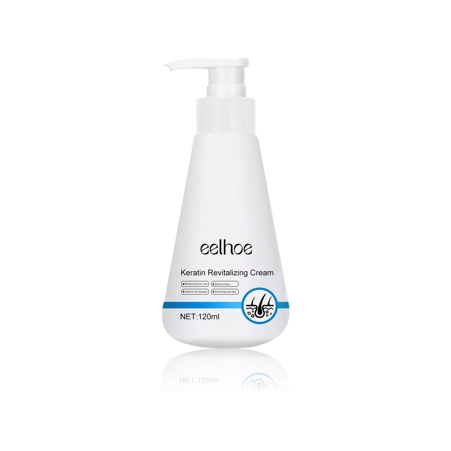 Keratin Revitalizing Cream, Long Lasting Fragrance Soft Light Smoothing Frizz Repair Split End Conditioner - Korvel