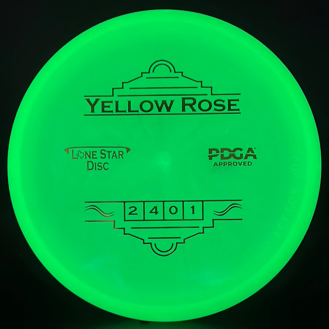 Alpha Glow Yellow Rose - First Run Disc Golf Putter