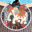 3d Bohemian Tai Chi Animal Digital Print Round Ribbon Beach Towel Swimming Yoga Picnic Mat Bikini Covered Napkin - Korvel