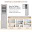 Elegant Tall Bathroom Cabinet with Adjustable Shelf - White