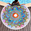 3d Bohemian Tai Chi Animal Digital Print Round Ribbon Beach Towel Swimming Yoga Picnic Mat Bikini Covered Napkin - Korvel