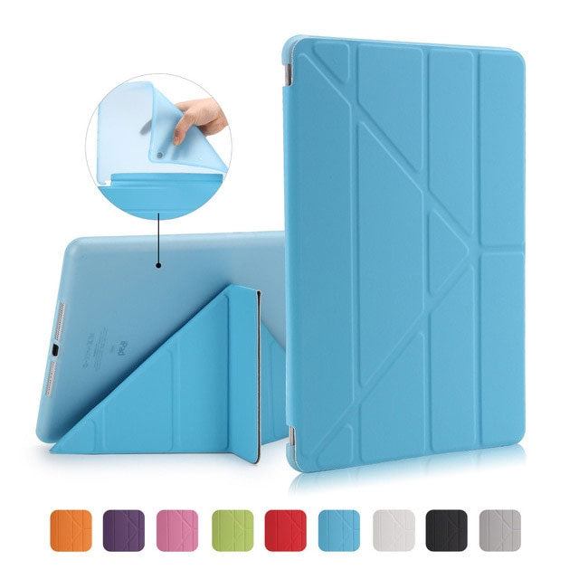 Case Cover for iPad 9.7 2017, GOLP PU Leather Magentic Smart Cover Soft TPU Back Protective Case for iPad 2018 cover A1822 A1823 - Korvel