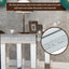 ON-TRANS glass mirror edge table, easy to assemble crystal design and adjustable height leg edge table, silver - Korvel