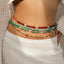 Gravel imitation pearl beach waist chain waist chain jewelry versatile single-layer bead body chain - Korvel