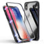 Double sided  Magnetic Case for iPhone X Clear Tempered Glass Magnet Adsorption Case - Korvel