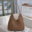 Hollow out straw woven bag woven belt armpit bag - Korvel