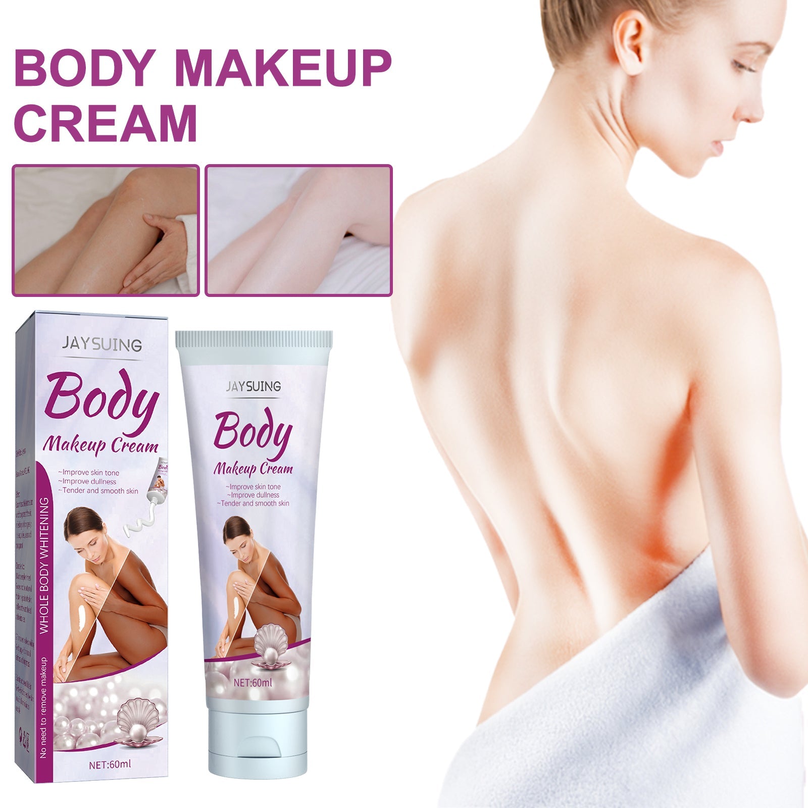 Body Whitening Cream Moisturizes, Hydrates And Brightens Skin, Refreshing And Non-Sticky Skin Moisturizing Cream - Korvel