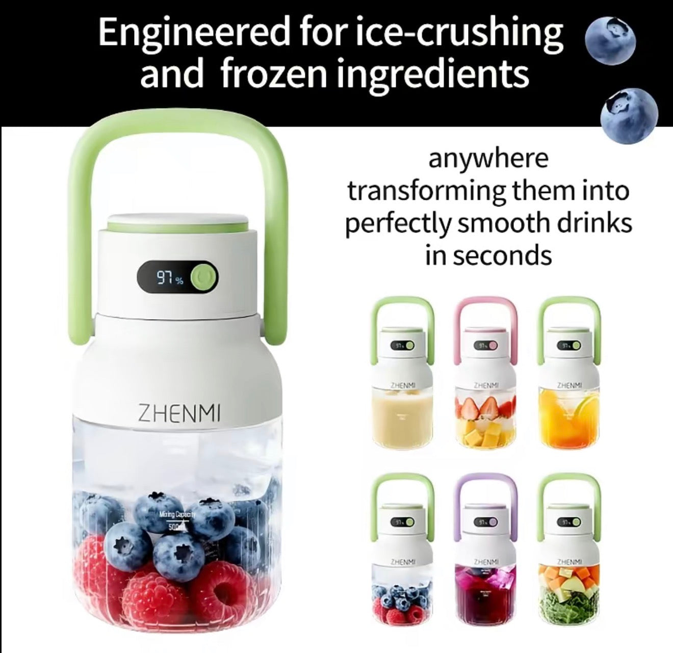 BlendGo Portable Blender - Cordless Convenience