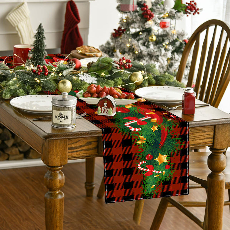 Elegant Christmas Tablecloth with Bell Print