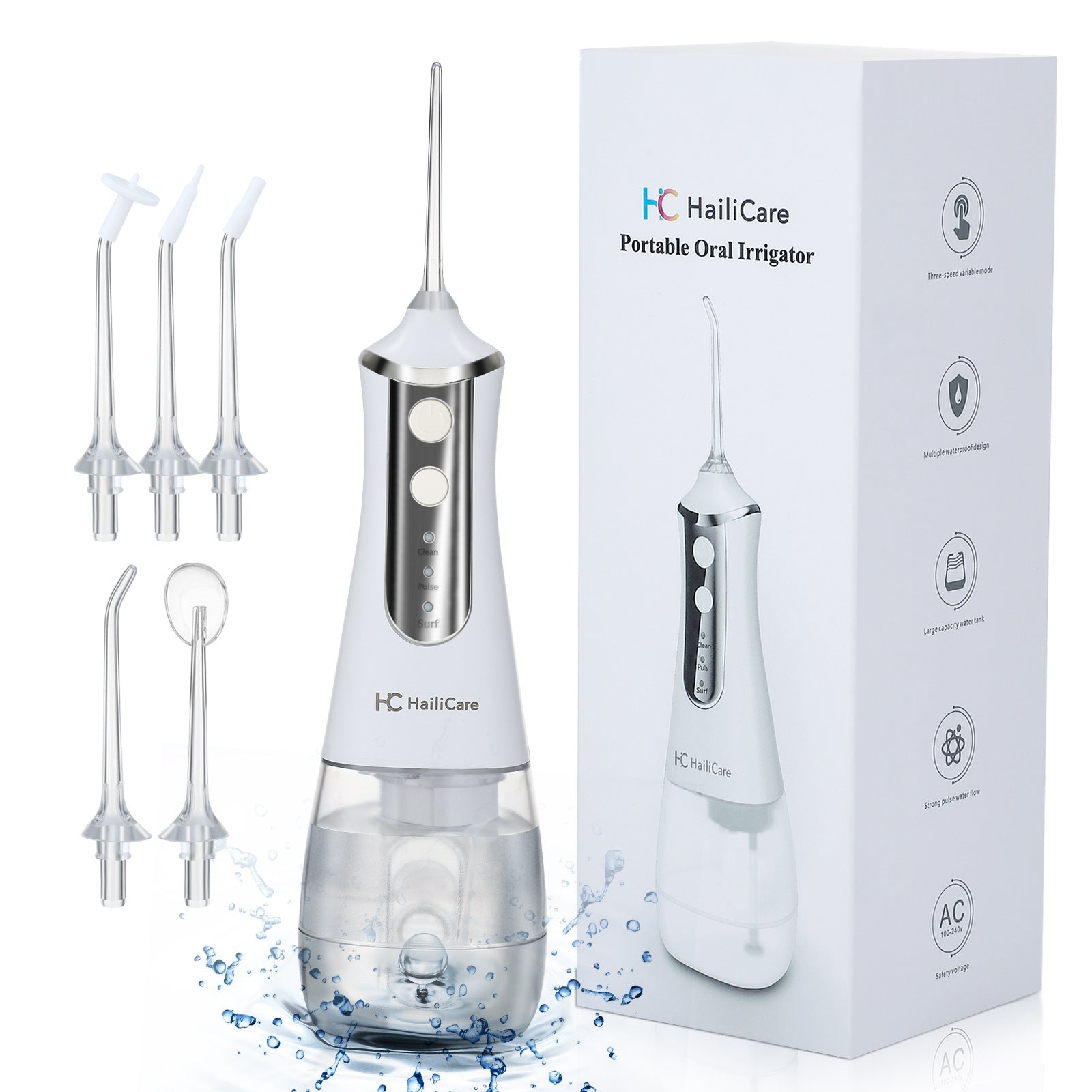3-Speed Tooth Rinser Electric Oral Tooth Cleaning Device Water Floss Household Portable Tooth Cleaner Tooth Cleaning Device - Korvel