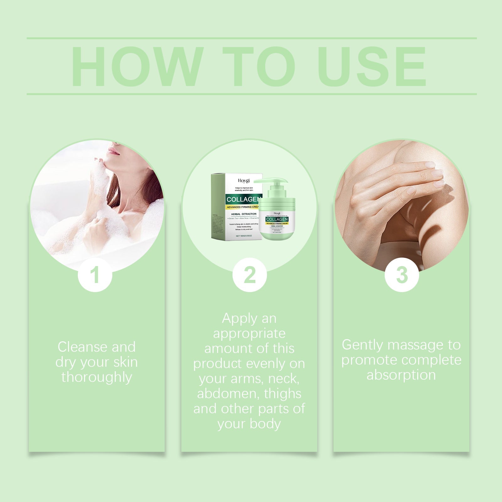 Collagen Body Cream Gently Moisturizes And Firmers Skin, Brightening And Repairing Dry Body Moisturizer - Korvel