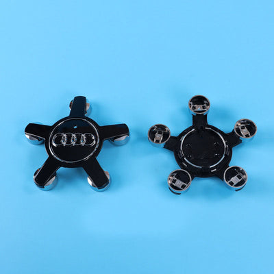 Suitable for Audi five claw wheel hub cover A4L//A5/A6L black five claw car tire center logo cover 135mm - Korvel