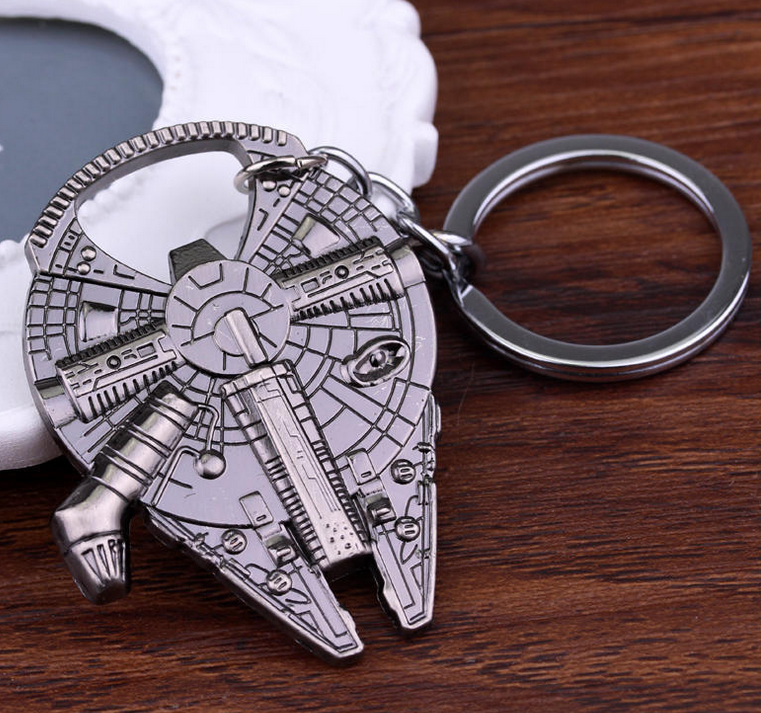 Movie Millennium Falcon Key Chain Cosplay Badge Bottle Opener Fashion Fancy Funny Souvenir Gift Spaceship Key Ring - Korvel