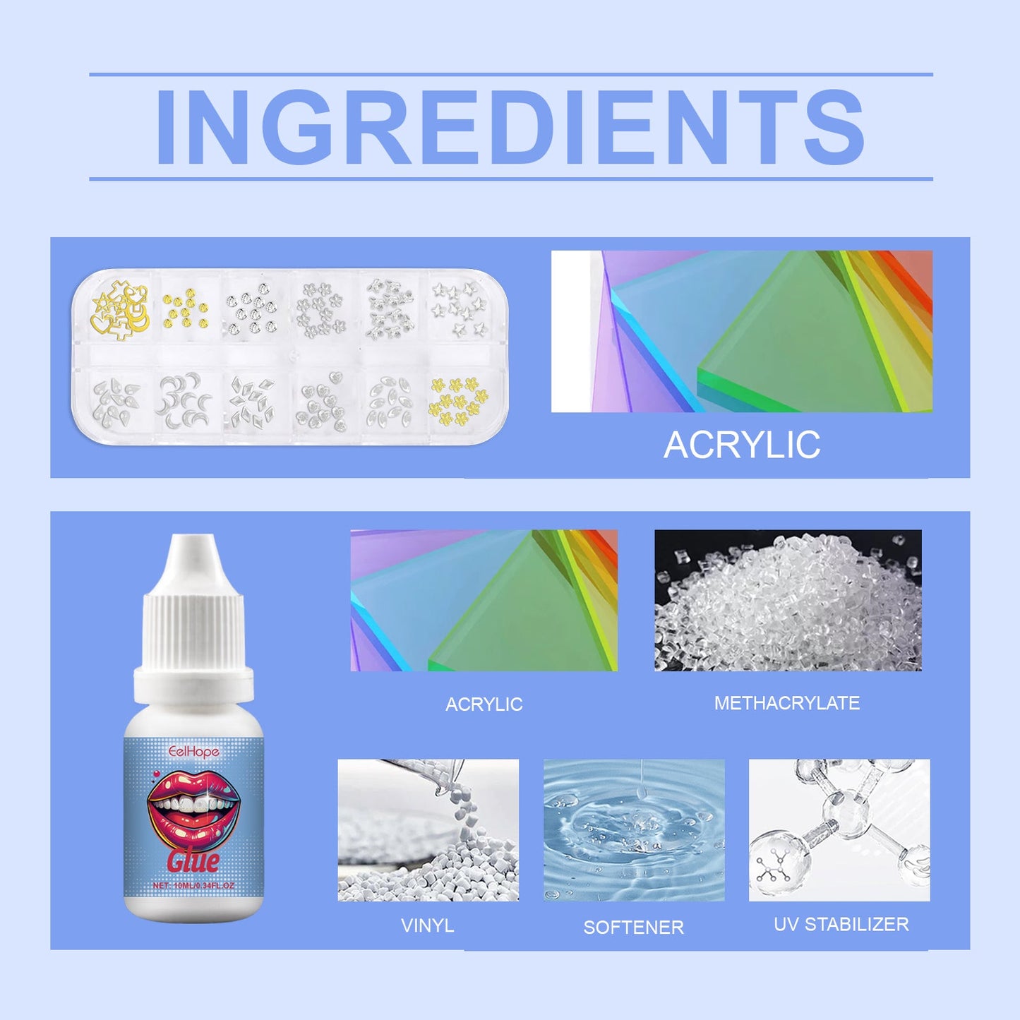 Kit de décoration de prothèses dentaires pour un sourire unique