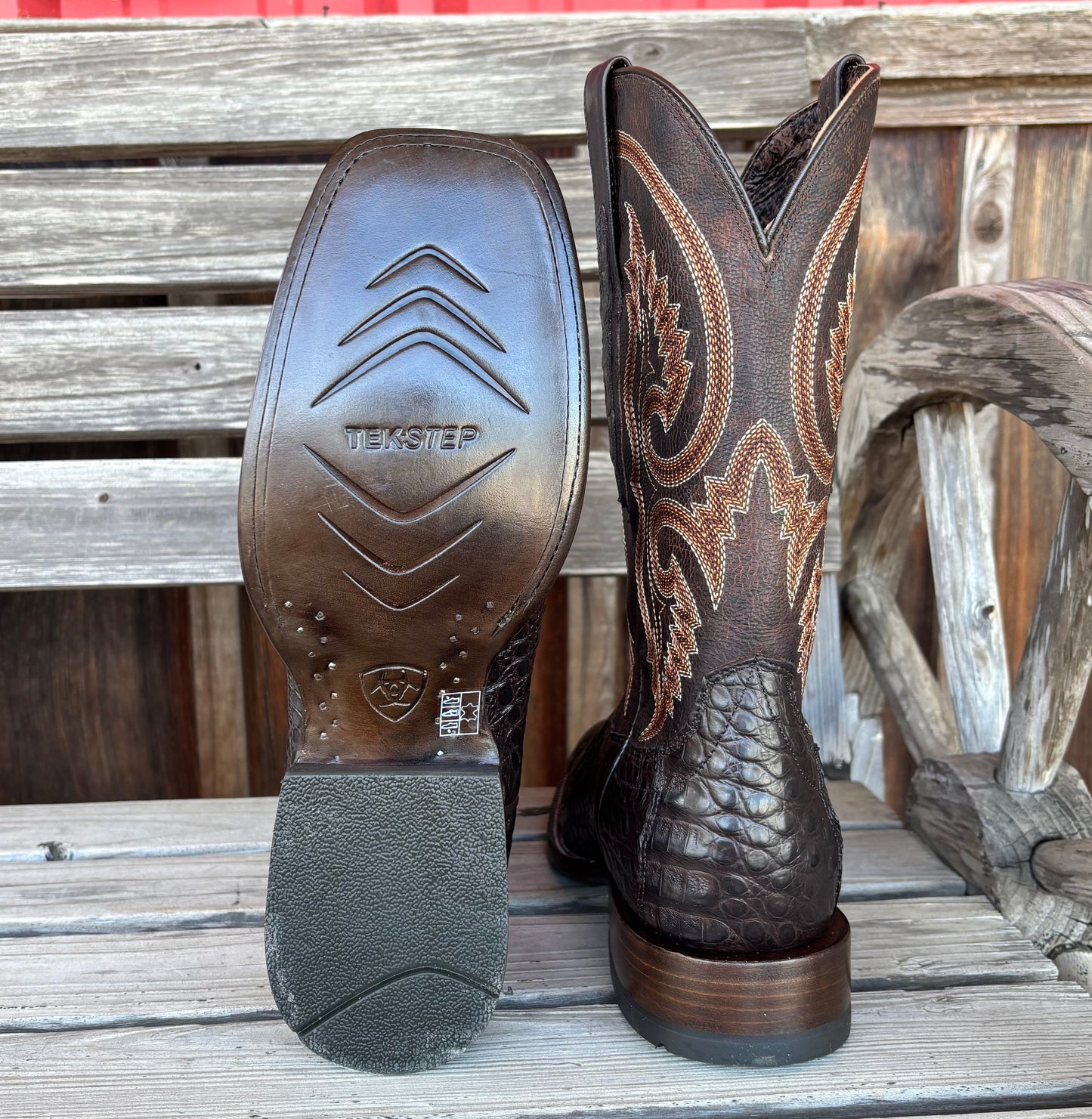 Premium Chocolate Caiman Belly Boots for Men | Ariat - Korvel