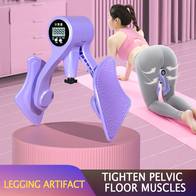 Digital Counter Hip Trainer Leg Trainers Pelvic Floor Muscle Strength Adjustable Leg Exerciser Inner Thigh Fitness Equipment - Korvel