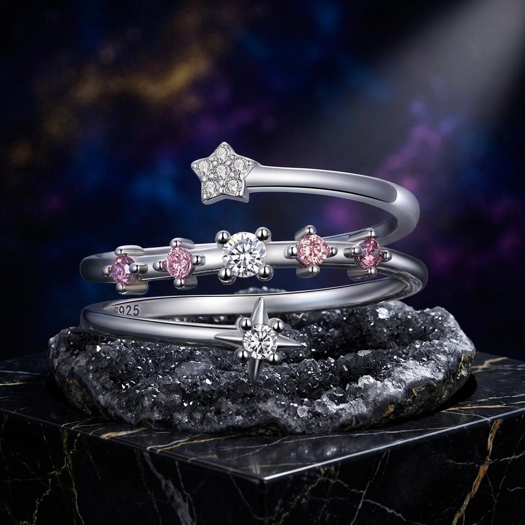 Bague de fiançailles élégante en argent sterling 925 avec pavé en CZ