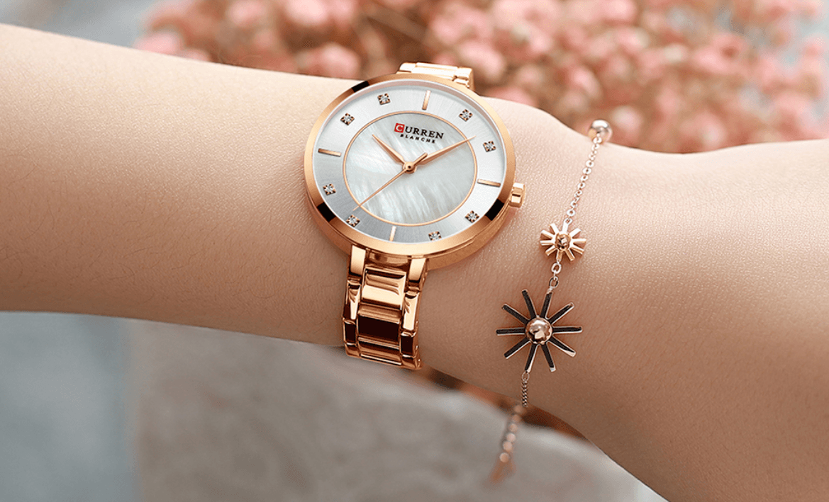 Montre analogique en quartz élégante pour femmes - Décontractée et étanche