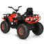 Quad ATV électrique 4 roues pour enfants 12V avec MP3 et lumières LED - Rouge
