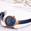 Montre analogique à quartz élégante pour femmes avec bracelet en cuir