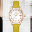 Montre élégante en cuir pour femme avec boîtier en métal