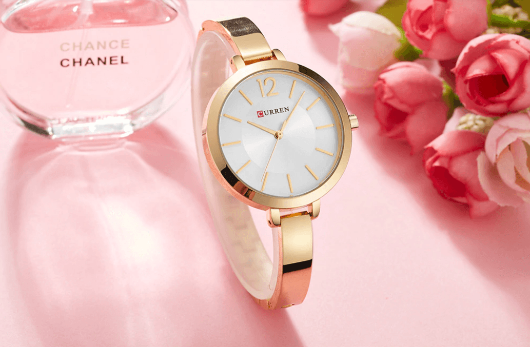 Montre analogique en quartz étanche élégante pour femmes