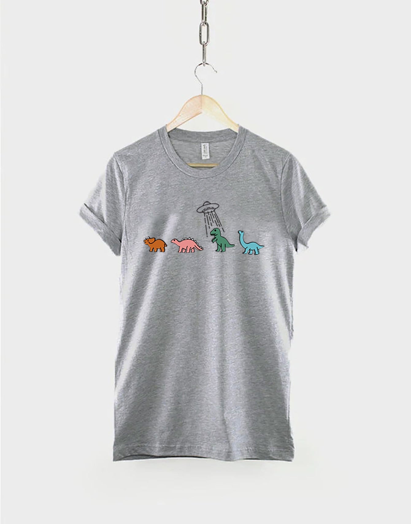 Round-neck Dinosaur Print Short Sleeve T-Shirt