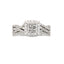 Ensemble de bague de fiançailles en diamant de 1,00 ct en or blanc 10KT