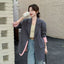 Blazer de Color Block en Parchwork Gris de Moda