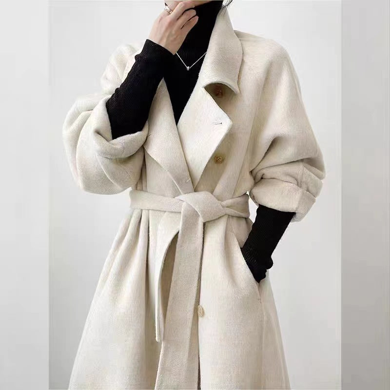 Loose-Fitting Double-Faced Cashmere Overcoat