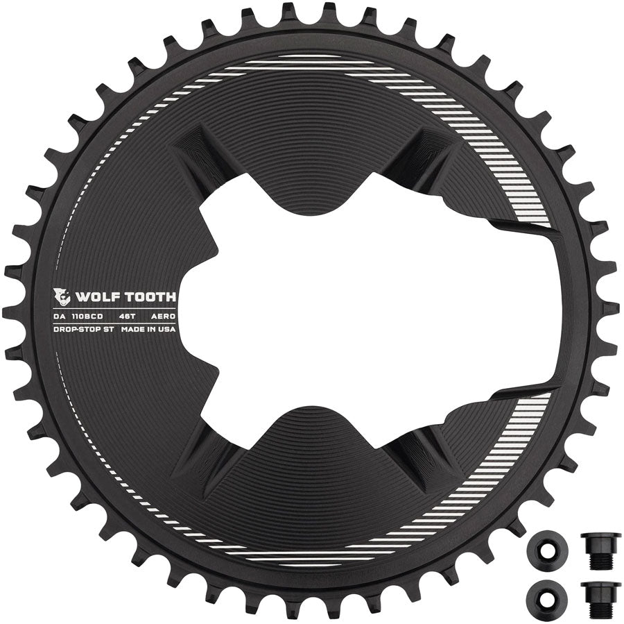 Wolf Tooth Aero Direct Mount 1x Chainring - 46t for Shimano Dura-Ace R9200